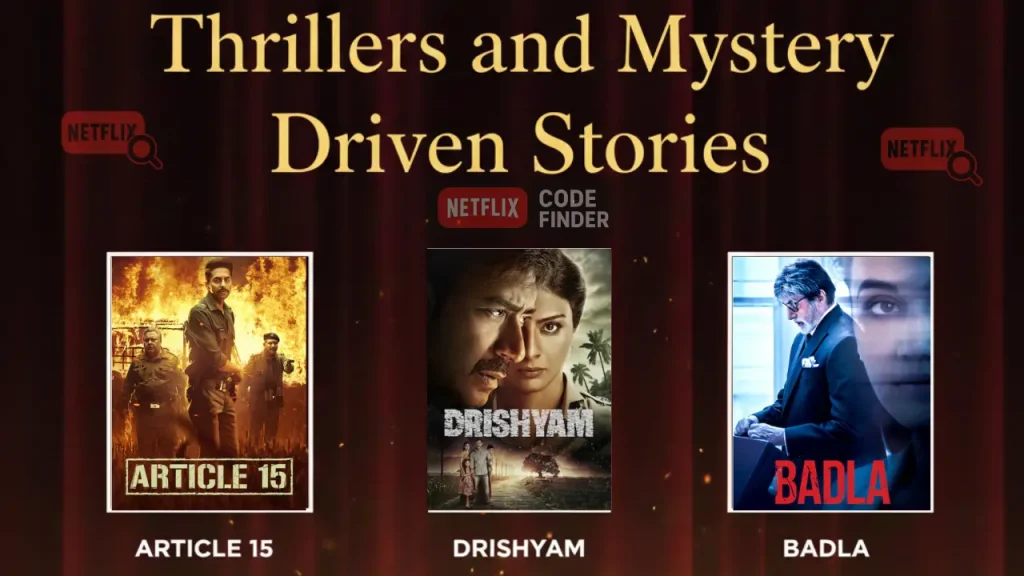 Thrillers and Mystery Driven Stories
